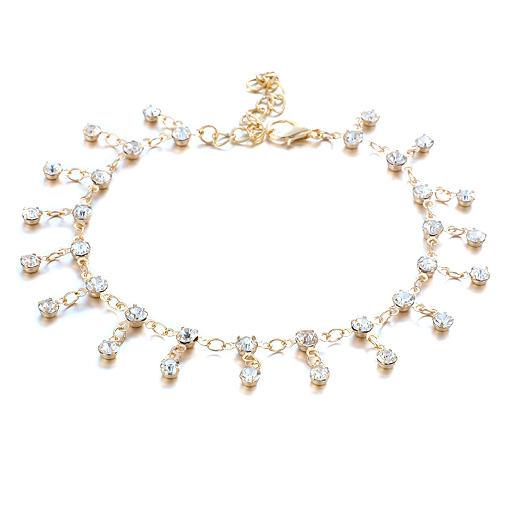 Tassel round pendant anklet