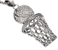 HIP Hop Bling Iced Out Gold Voll Strass Basketball Anhänger Halsketten 316L Edelstahl Sport Halskette für Herren Schmuck