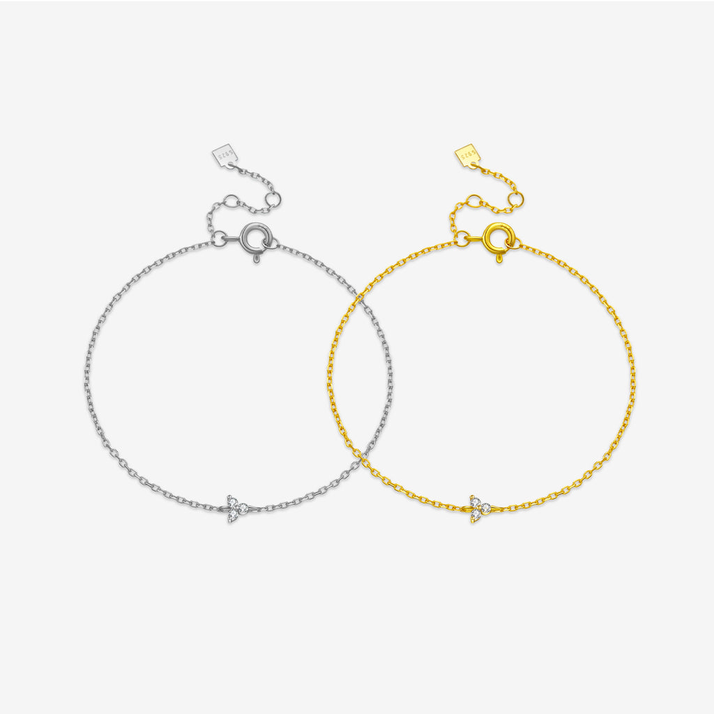 925 Sterling Silver Bracelet Women's Simple All-match Slim Chain