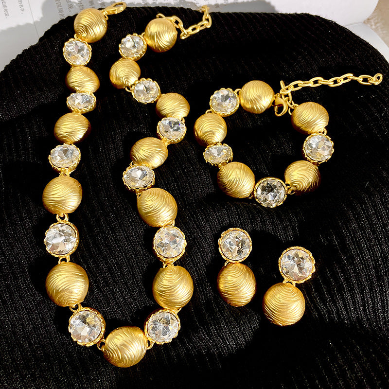 Damen Leichte Luxus Elegante Goldkette Mittelalterliche Schlüsselbeinkette