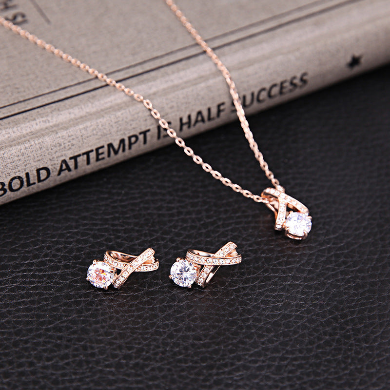 Joyería Creativa Personalidad Moda Simple Diamantes 3 Piezas