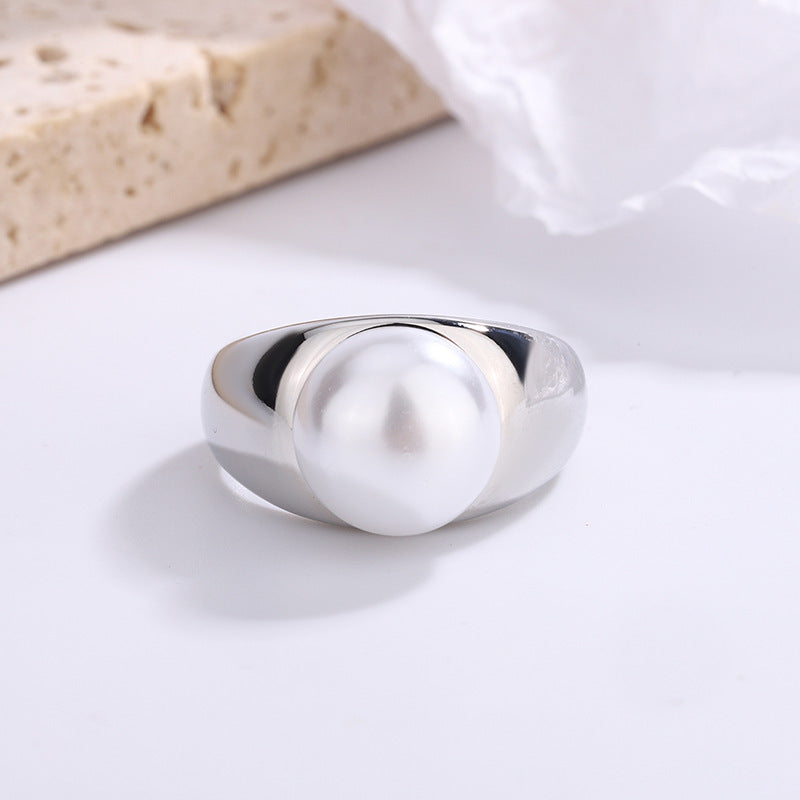 Anillo de dedo índice con incrustaciones de circonio, diseño único, moda minoritaria