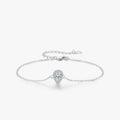MODIAN MODIAN S925 Sterling Silver Temperamental Elegant Zircon Drop-shaped Diamond Bracelet