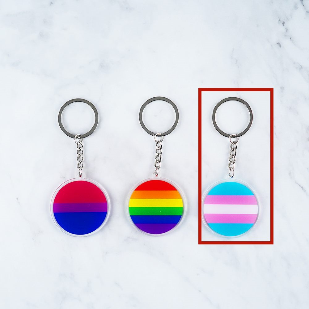 Llavero con Colgante de Bandera LGBT Bisexual Transgénero