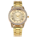 Vansvar Marken Roségold-Uhr Luxus Damen Kleid Strass Quarz Uhr Lässige Damen Edelstahl Armbanduhren Weibliche Uhr