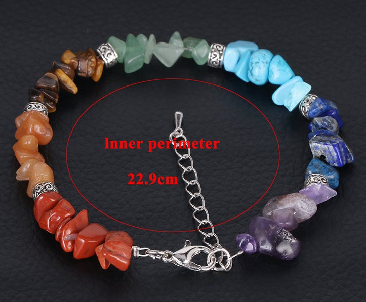 Schotterarmband 7 Chakra Armband Verlängerungskette