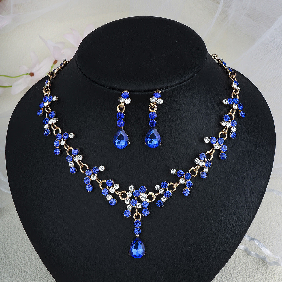 Pendientes Y Collar De Perlas Y Diamantes De Imitación Para Mujer