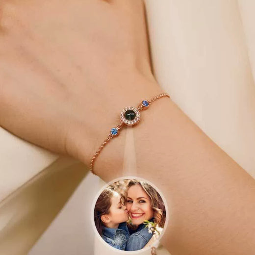 Copper Round Birthstone Bracelet Unisex