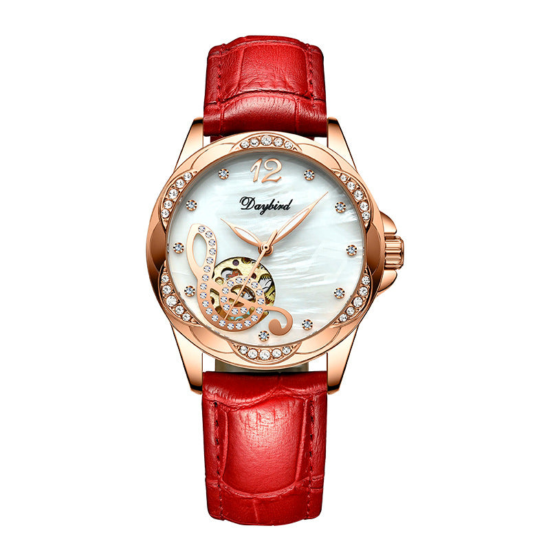 Reloj mecánico automático calado para mujer