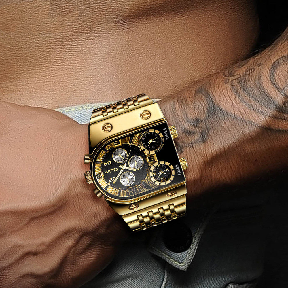 Luminous Herrenuhr Stahlband Casual Gold