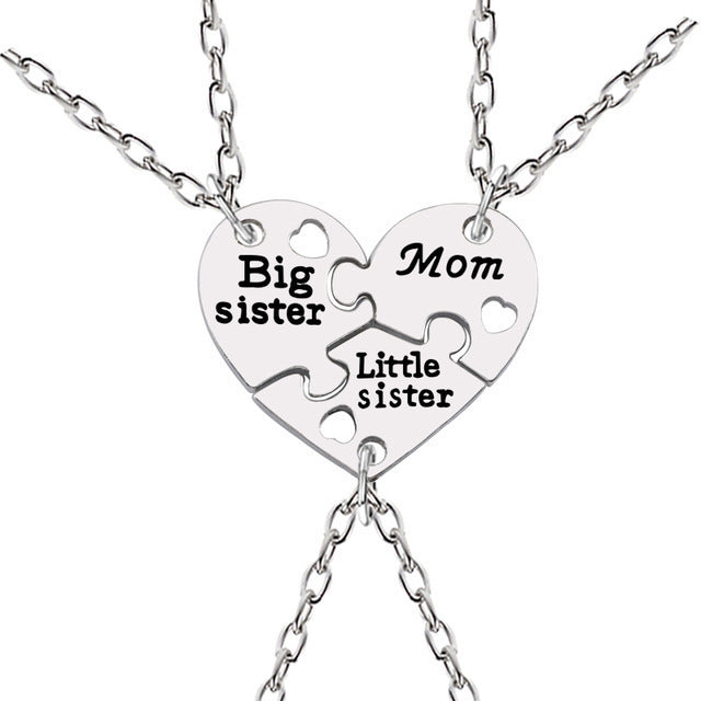 Collar sencillo de corazón Big Lil Sis Mamá Rendy