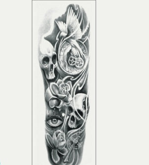 Pegatina de tatuaje impermeable para brazo completo
