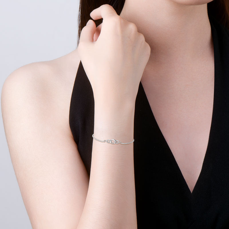 Pulsera Ajustable de Moissanita Diseño de Moda