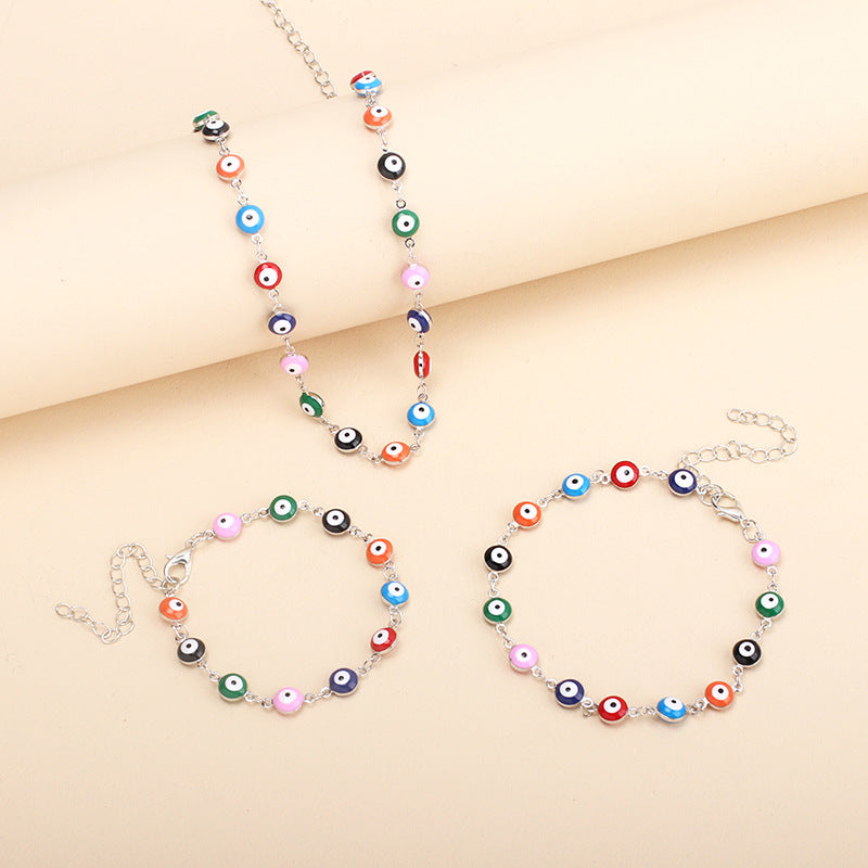 Böhmisches Buntes Vintage Dämonenaugen-Armband