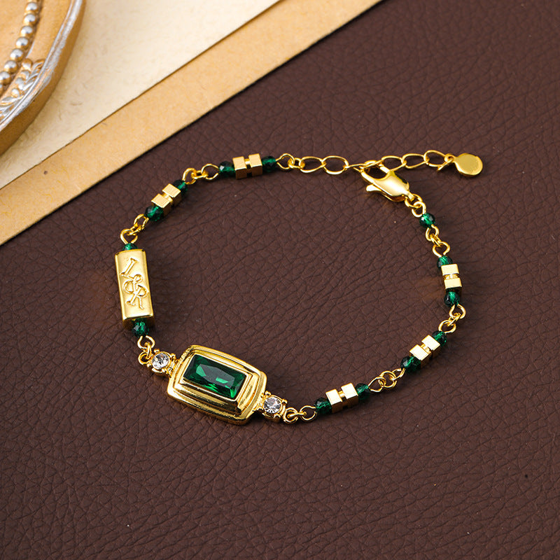 Schlichtes Temperament Öltröpfchenglasur Blumen Schmetterling Perlenarmband