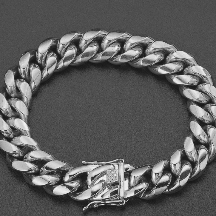 Brazalete de acero de titanio con hebilla de cabeza de dragón, adorno de acero inoxidable