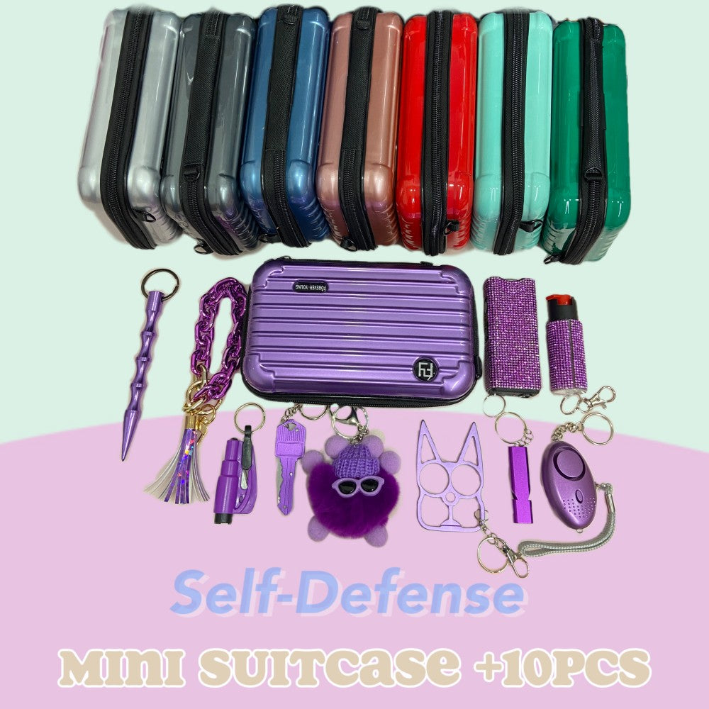 Llavero clásico de autodefensa con mini maleta portátil