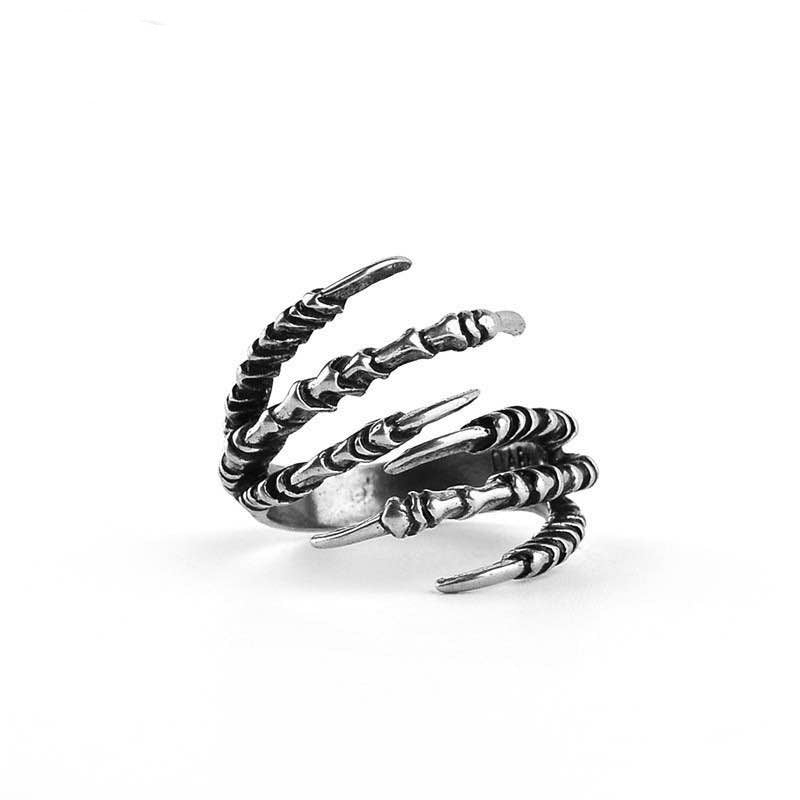 Anillo de pata ajustable para dedo índice, diseño de dragón, joyería de moda