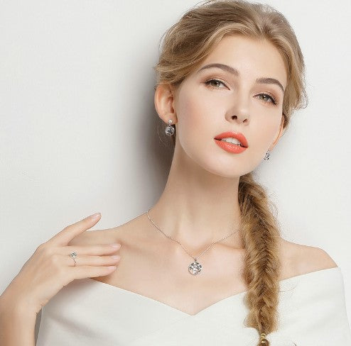 Beliebte 925er Sterlingsilber Rely Lebensbaum-Anhänger Halsketten Damen Mode Schmuck Geschenk SCN094