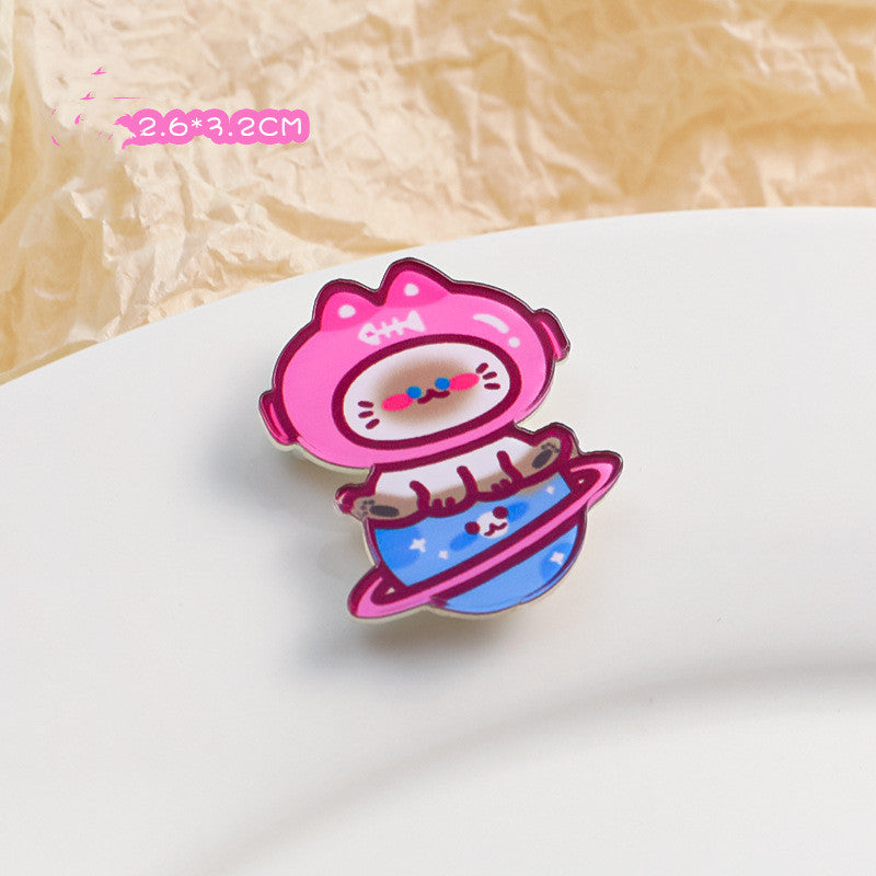 Cartoon Acryl Brosche Süße Dekorative Accessoires