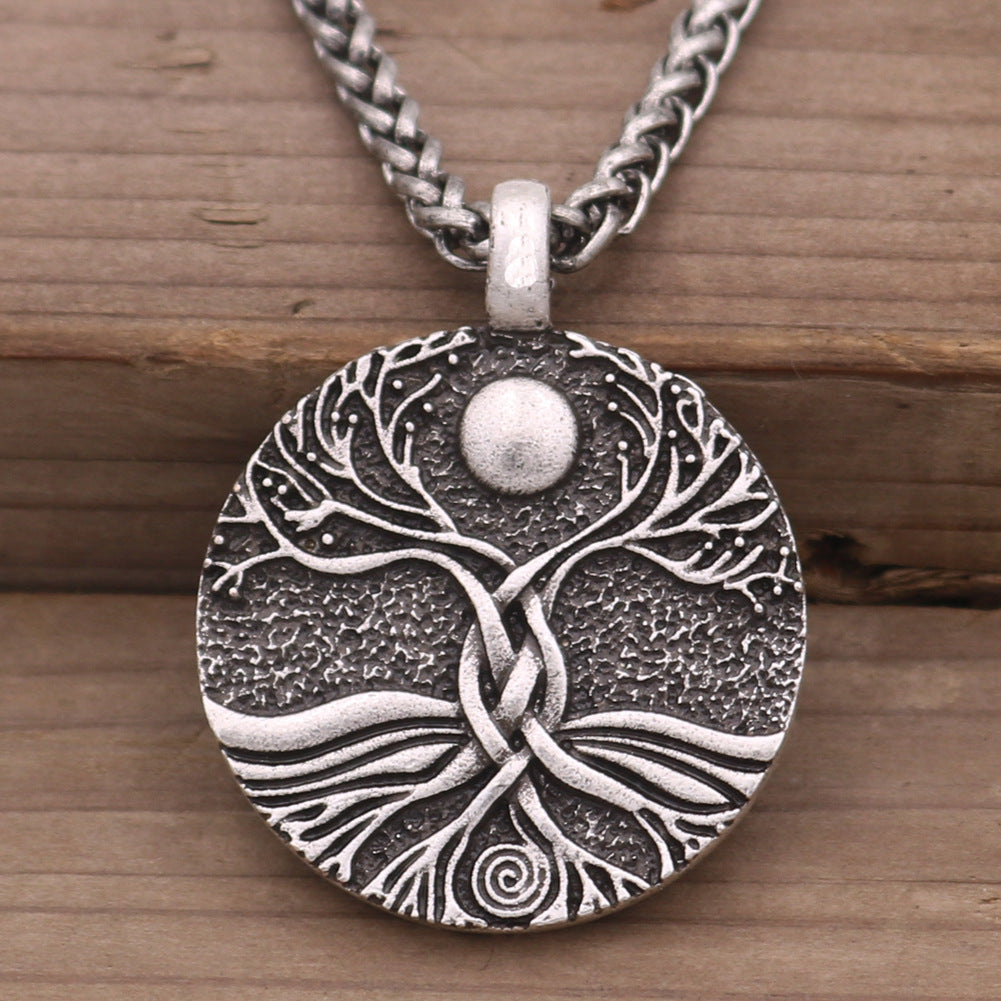 Colgante Árbol Lunar Antiguo Joyería de Moda Europea y Americana