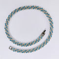 Fashion Exquisites Ovales Zweifarbiges Strass-Fußkettchen