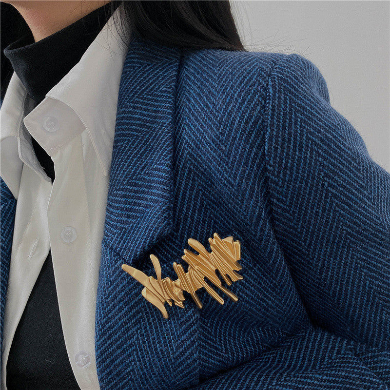 Retro Asiatische Gold Mieder Brosche Für Frauen