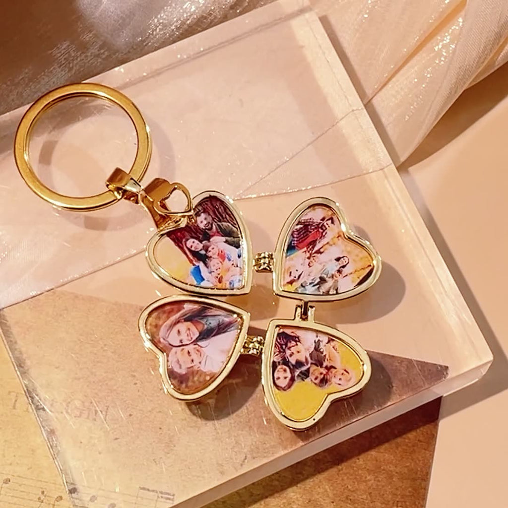 Colgante de joya plegable con forma de corazón de melocotón tridimensional