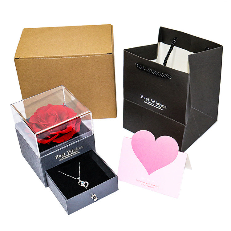 Ewige Rose Schmuckschatulle Acryl Geschenkbox