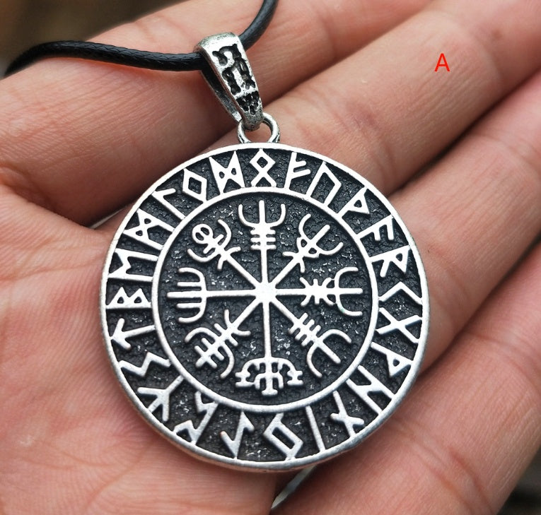 Nordic Symbol Viking Rune Ring Amulet Pendant necklace