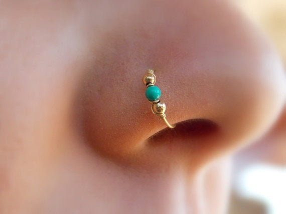 Anillo de nariz de hilo de Pinestone