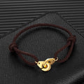 Handschellen-Edelstahlarmband, verstellbares Seilarmband