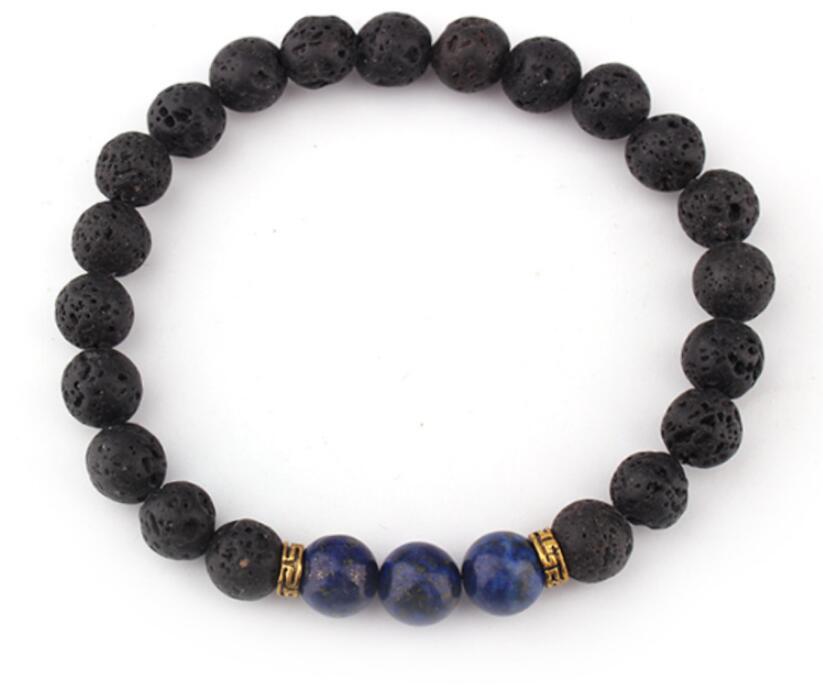 Pulseras coloridas siete chakras, energía, cuentas de yoga, pulseras de mano doradas