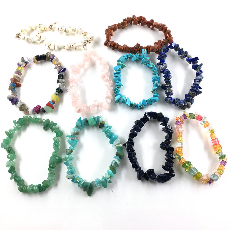 Pulsera de grava para mujer con personalidad y diseño irregular de moda
