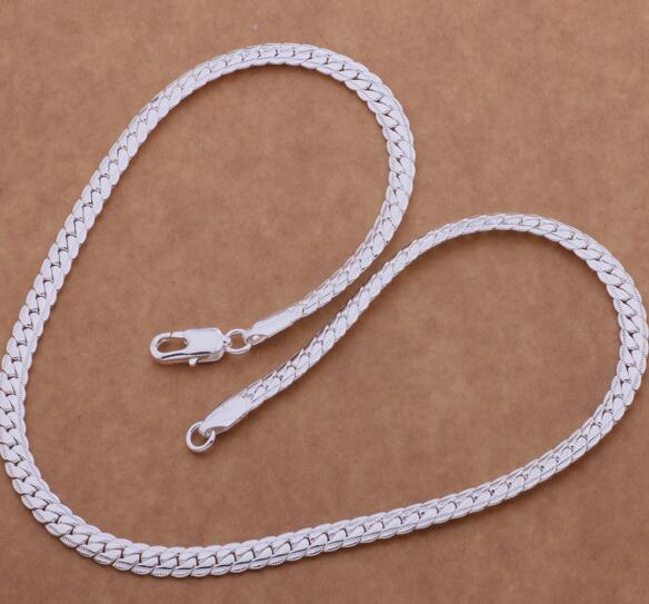 5mm 925 Sterling Silber Halskette Kette 20 Zoll Mode