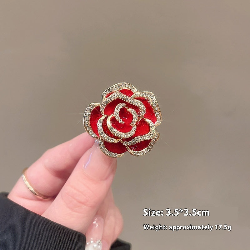 Nuevo Broche de Aleación de Alta Sensación de Nicho de Alta Gama, Pin para Abrigo y Traje, Corsage Versátil de Alta Gama