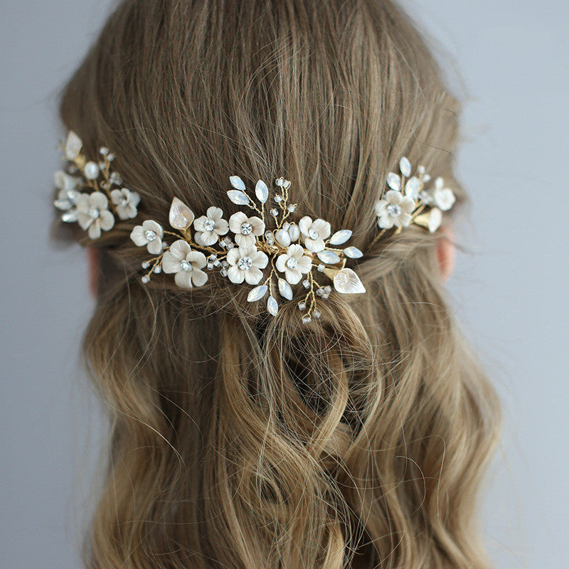 Ohrringe Haarspangen Set Handgefertigte Keramik-Accessoires