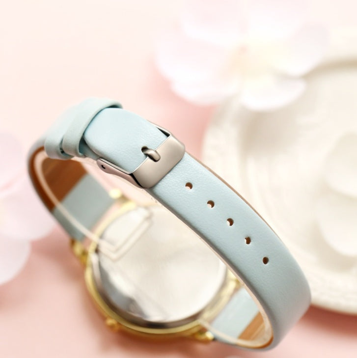 Correa de cuero de moda de alta calidad, oro rosa, reloj de cuarzo informal con corazón para mujer, reloj de pulsera para mujer, relojes de lujo para mujer