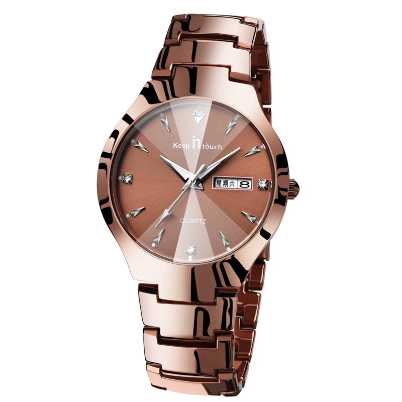 Reloj luminoso para pareja, reloj de cuarzo con calendario
