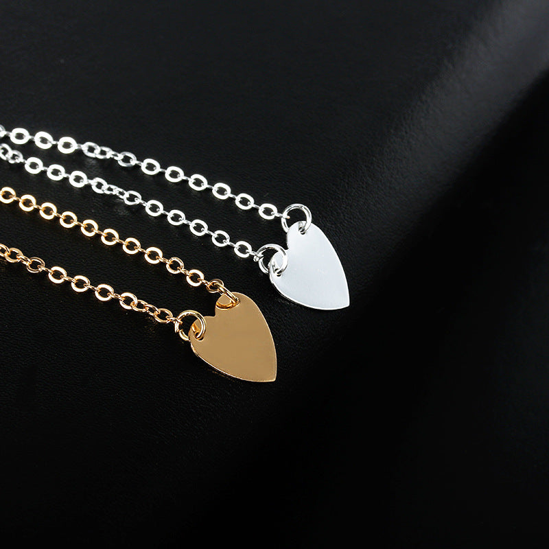 Pulsera tobillera con dije de corazón sencilla