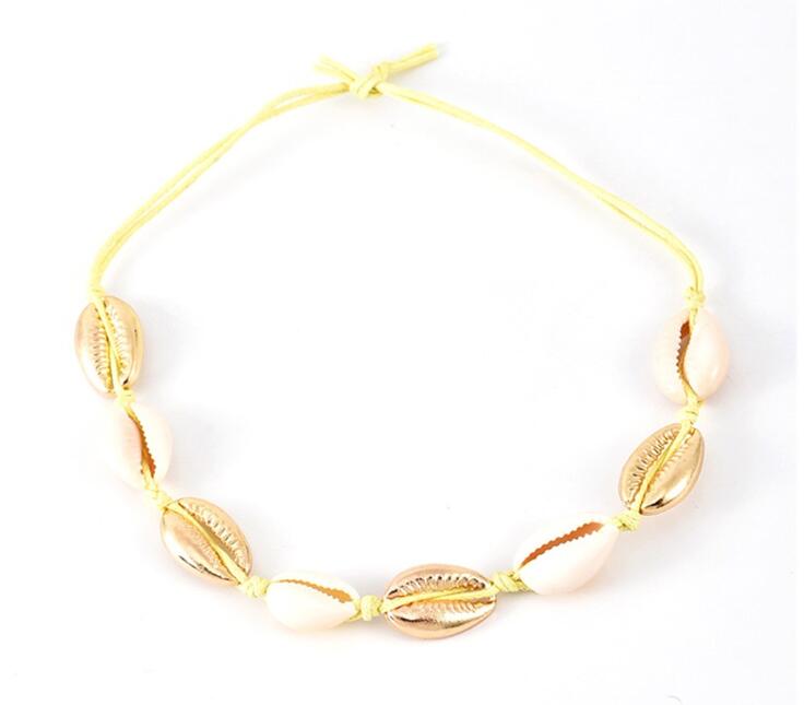 Popular Beach Women's Anklet Shell Weave Diamond Chain Full Diamond Bee Pendant Multilayer Footwear