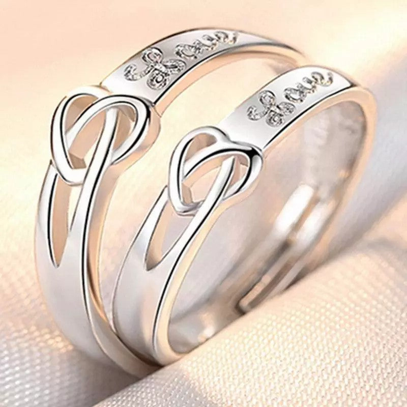 Anillos de apertura Simulación de boda Anillo de diamante