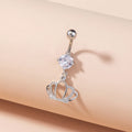 Kronen Zirkon Bauchnabelpiercing Bauchnabelring