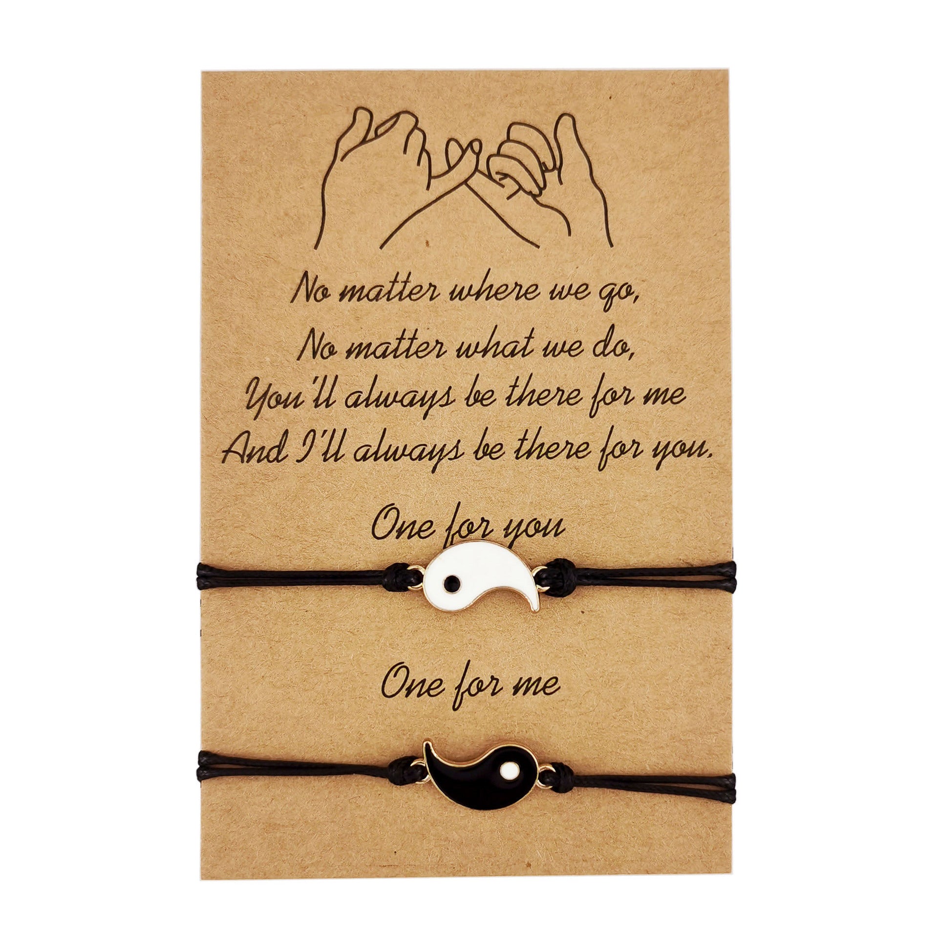 Heart-shaped Sunflower Wax Line Hand-woven Couple Friendship Card Bracelet
