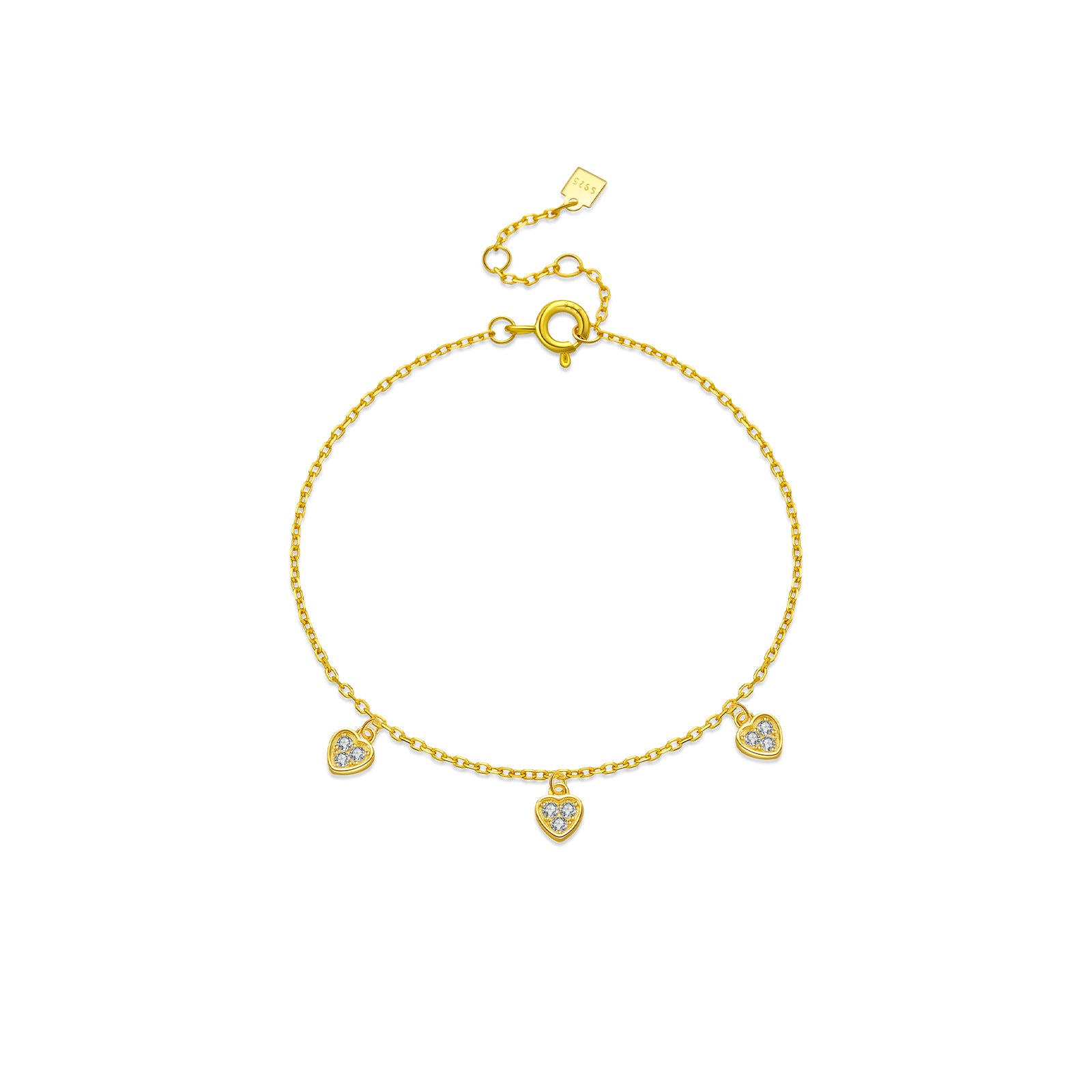 Silver Love Pendant Bracelet For Women