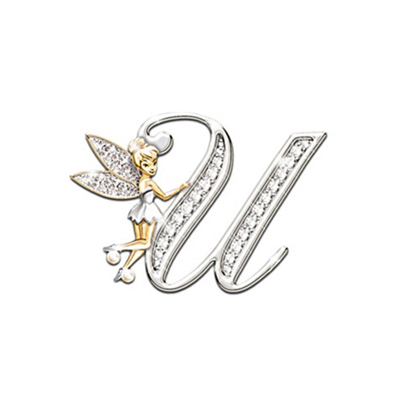 Broche de mujer con 26 letras inglesas
