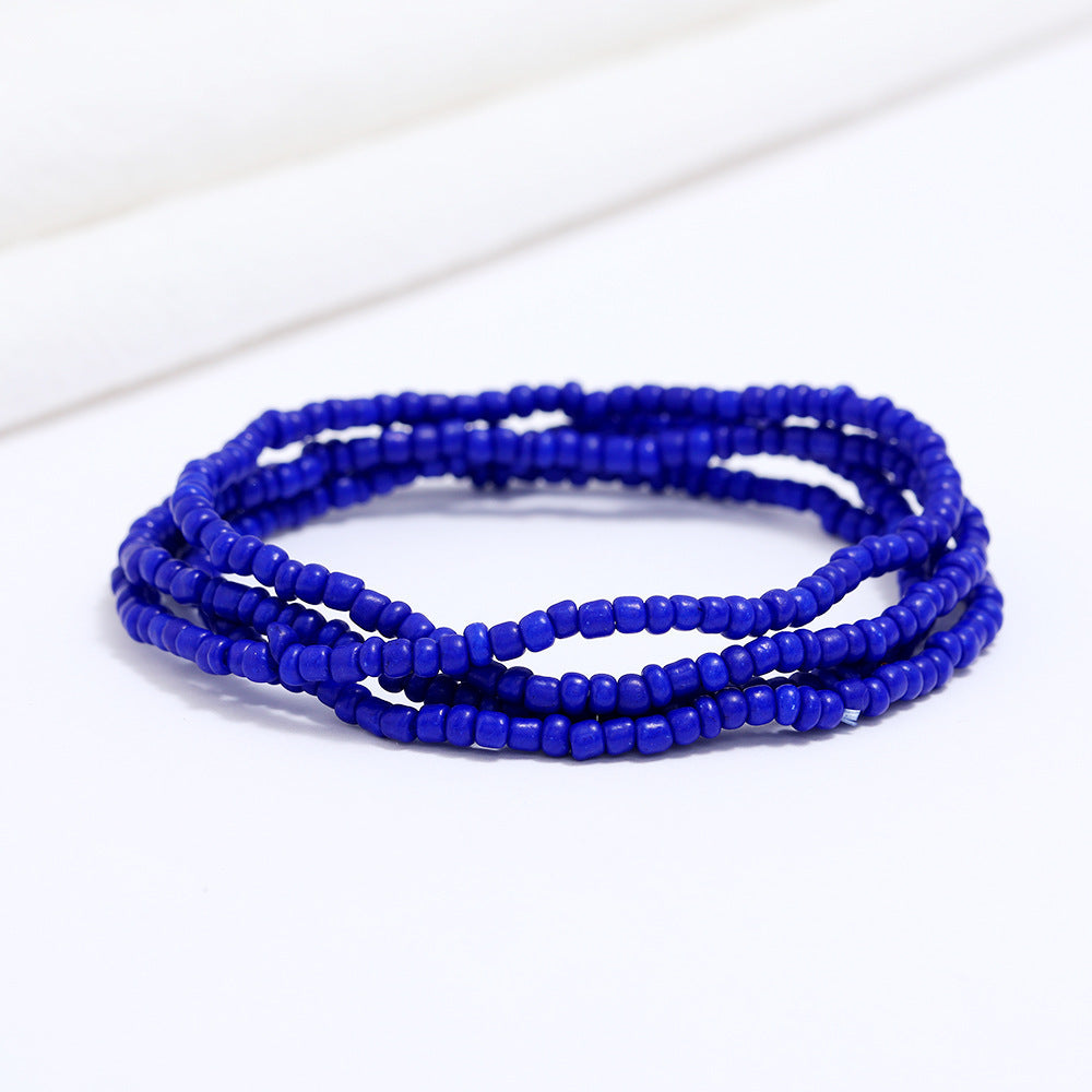 Women's Colorful Beaded Elastic Waist Chain