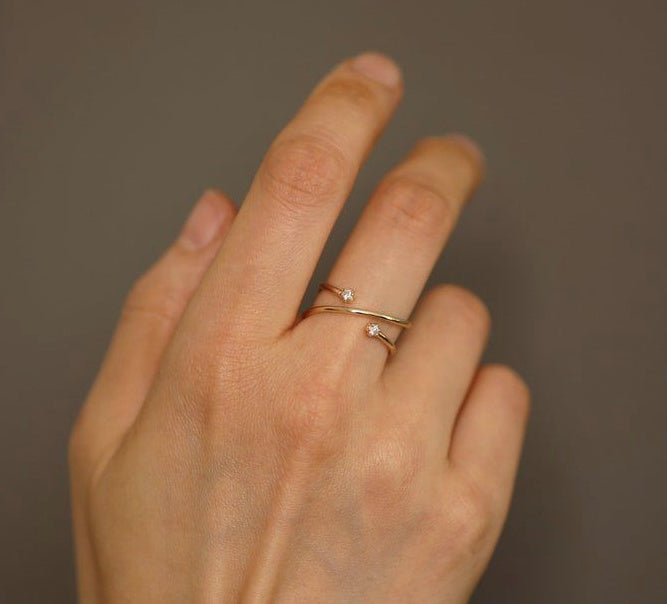 Zirkonia Blumenring Damen Mode Ins Ring