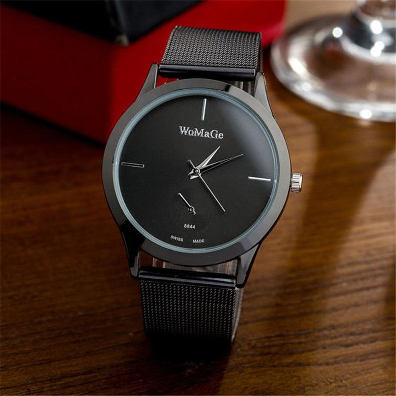 Reloj de aleación de moda con correa de malla, unisex, para mujer, estilo minimalista, de cuarzo, relogio feminino, saat, relojes para mujer