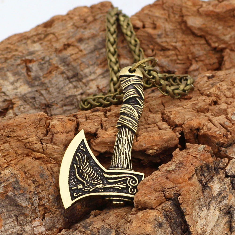 Nordic Amulett Rabe Metall Keltischer Raben-Anhänger Halskette